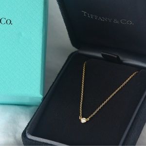 Tiffany & Co. Diamonds by the Yard Single Diamond Pendant .05ct 18K Gold